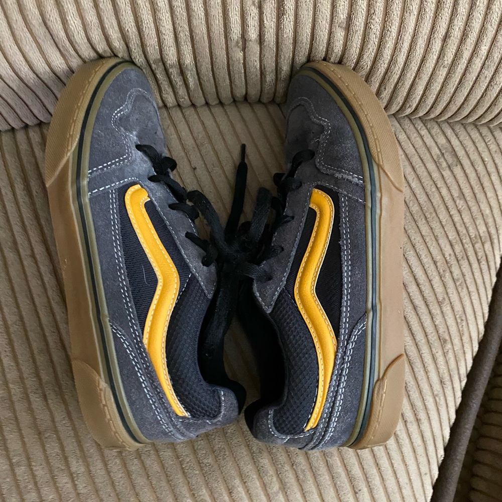 Vans Kids Sneakers with Yellow and Gray